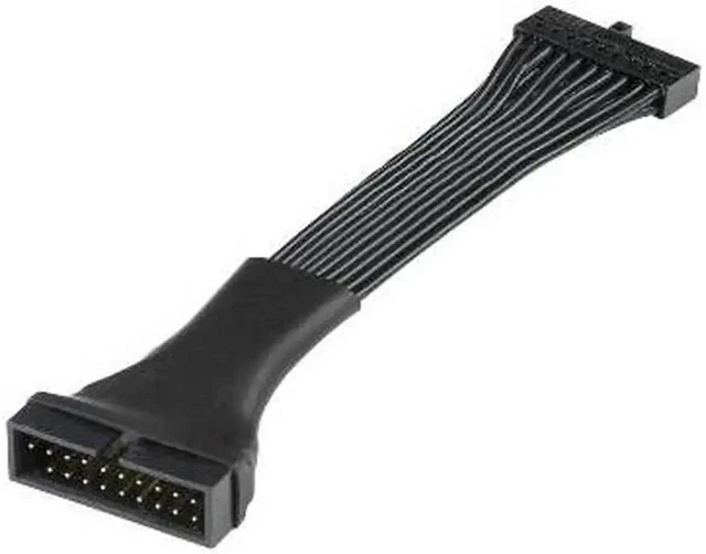 Alt view image 2 of 3 - 6 Inches Low Profile USB 3.0 Internal Header Extension Cable, Slim 19Pin Motherboard Front Panel USB Extender Cord