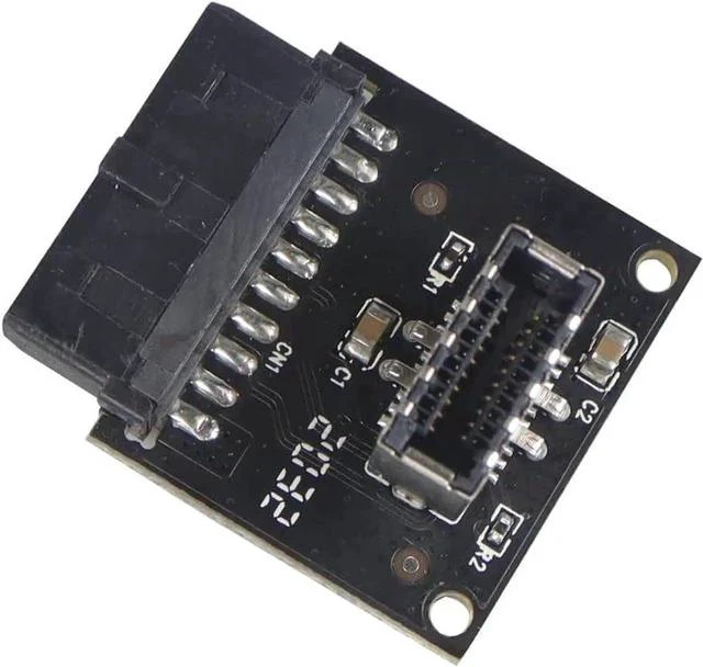 Main image of USB 3.1 Front Panel Socket to USB 3.0 20Pin Header Male Extension Cable Adapter for Motherboard Card 20P USB to Type-E Connector (Black 1piece)