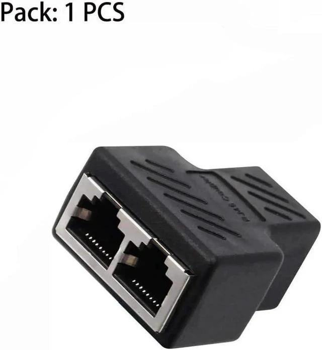 Alt view image 6 of 6 - RJ45 Splitter Adapter, USB 1 to 2 Network Connector Dual LAN Ethernet Socket 8P8C Extender Plug &Cable for Cat5, Cat5e, Cat6, Cat7