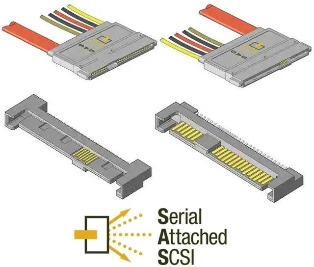 Alt view image 6 of 7 - 0.5M SFF-8482 29Pin Male to Female SAS HDD Extension Cable, 12Gbps Internal Server Hard Drive Data & Power Extension Wire for SAS/SATA HDD SSD Storage Backplane