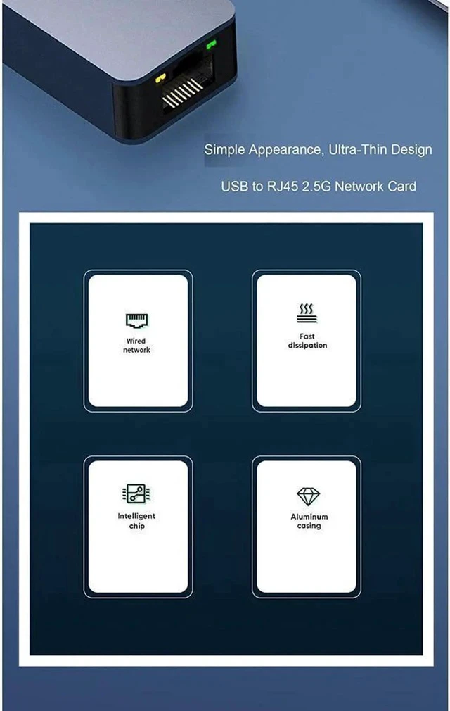 Alt view image 4 of 7 - USB Type C 3.1 to 2.5G Gigabit Ethernet Network Adapter USB Type C to 2.5 Gigabit Network RJ45 LAN 2.5Gbps Converter Compatible for MacBook Air/Pro iPad HP Surface Dell Windows (Type-C 3.1 Interface)