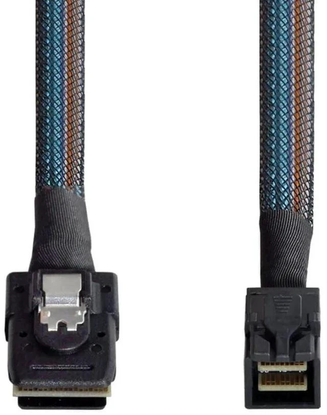 Alt view image 2 of 6 - 50cm SFF-8087 to SFF-8643 Internal Mini SAS Mixed Cable, 6Gbps/12Gbps Cross-Generation Server RAID Data Wire for RAID Controller, Storage Backplane & NAS Hard Drive Array