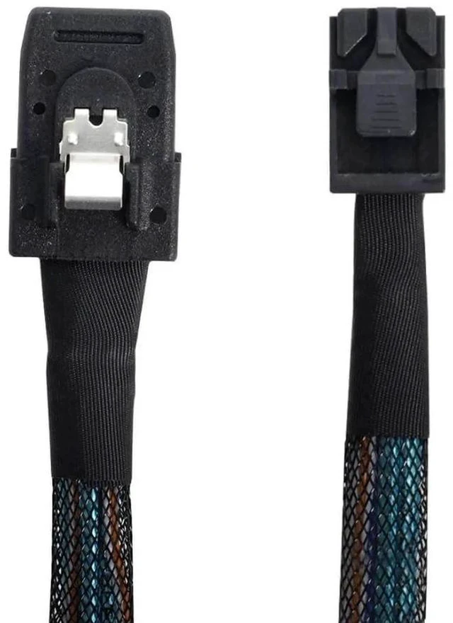 Alt view image 6 of 6 - 50cm SFF-8087 to SFF-8643 Internal Mini SAS Mixed Cable, 6Gbps/12Gbps Cross-Generation Server RAID Data Wire for RAID Controller, Storage Backplane & NAS Hard Drive Array
