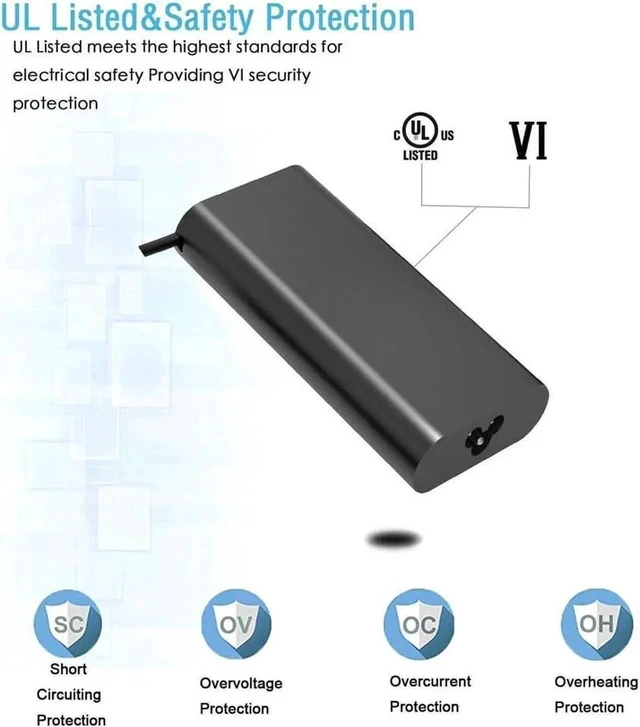 Alt view image 2 of 4 - 90W-USB-C-Power-Adapter-AC-Charger Fit for HP 904144-850 TPN-DA08 904082-003 ADP-90FE L45440-003 Laptop Power Cord Supply