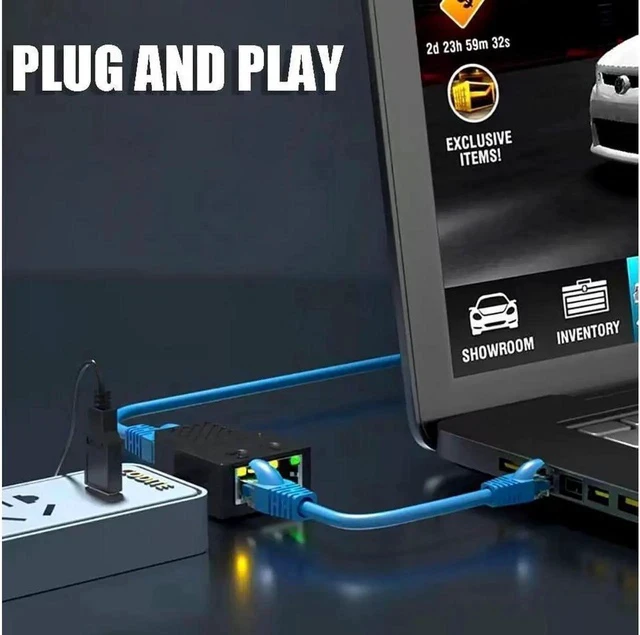 Alt view image 5 of 7 - RJ45 Splitter Adapter with USB Power Cable,Ethernet Cable Splitter Cat5 Cat5e,Cat6,Cat7,RJ45 Network Extension Connector Ethernet Cable Sharing Kit for RouterTV Box Camera PC Lapop Black