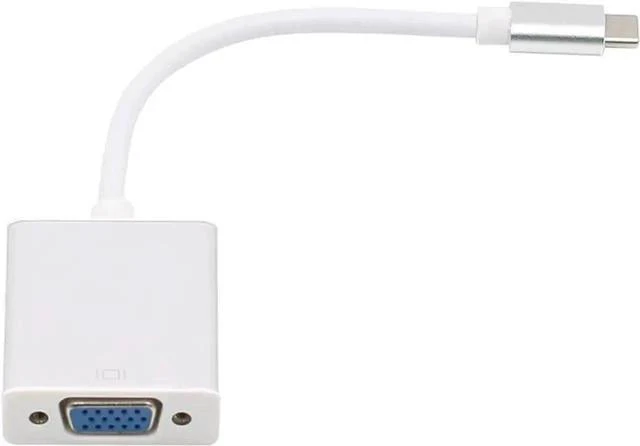 Alt view image 4 of 4 - Silver Aluminum USB 3.1 Type-C to VGA Adapter 1080P@60Hz, Thunderbolt 3 DP Alt Mode Video Converter Compatible with 2017 MacBook Pro & Yoga 920