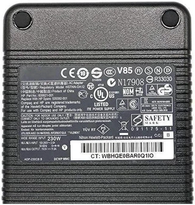 Alt view image 4 of 4 - 230W Original for HP 19.5V 11.8A 609921-001 535592-001 For HP HSTNN-DA12 230W Power Adapter 8460W/8560W/8570W/8740W/8760W/8770W