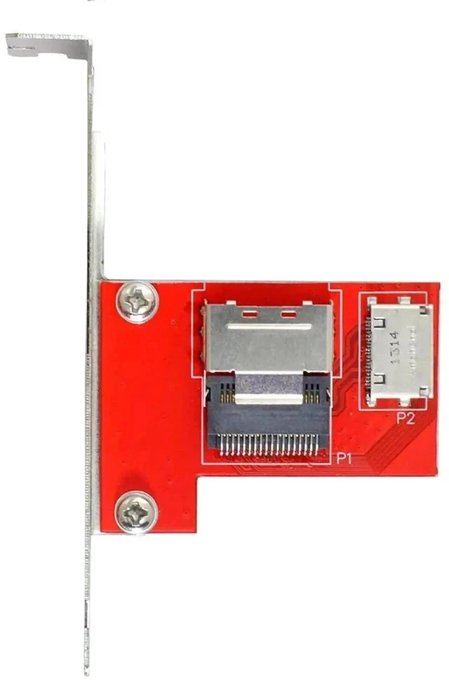 Alt view image 3 of 6 - PCIe 4.0 Mini SAS SFF-8087 to OCuLink SFF-8611 SFF-8612 Female PCBA Adapter Card with Full Height Bracket