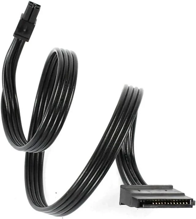 Alt view image 2 of 4 - 40cm Type3 Mini 4 Pin to 2 SATA Power Cable, ATX Mini 4P to Dual SATA SSD Power Cord Compatible with Lenovo M410 M415 M425 B415 M610 M710 M4200R Motherboard