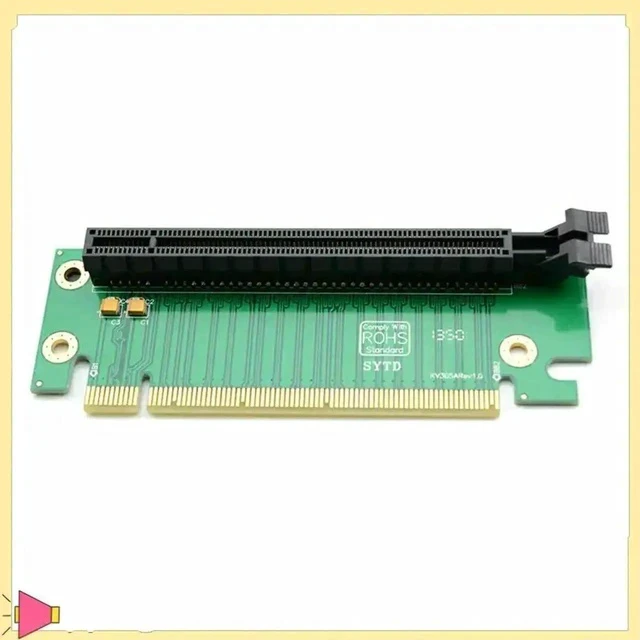 Alt view image 4 of 4 - PCIe X16 90 Degree Right Angle Riser Card, PCI Express 16X Slot Converter Expansion Adapter for 2U Computer Chassis
