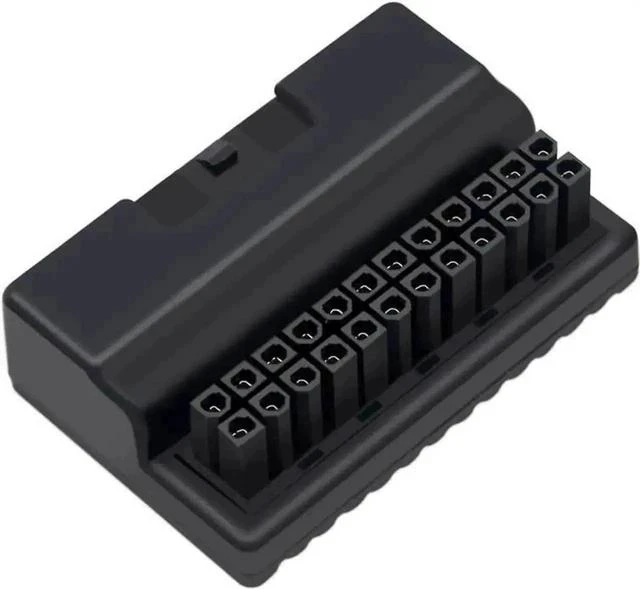 Main image of 90 Degree Right Angled ATX 24Pin Male to Female Power Adapter Board, L-Shaped 24 Pin ATX Power Converter for Desktop Motherboard & PC PSU Cable Routing
