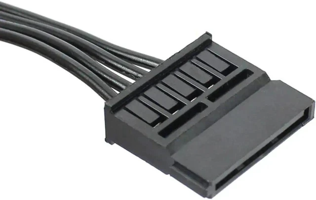 Alt view image 4 of 4 - PC Power Supply Cable Motherboard ATX Mini 4 Pin to SATA SSD for M410 M415 M425 B415 M610 M710 M4200R Motherboard 4P to 1 / Turn 2 SATA (Type 4 45cm)