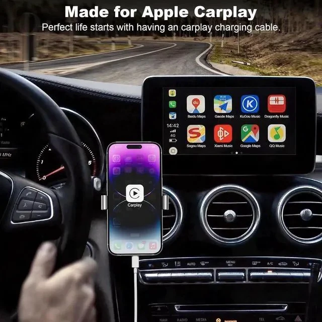 Alt view image 6 of 7 - Car Carplay Cable 3FT Car Charger Cord USB A to Lightning Cable Compatible for iPhone 14 13 12 11 Pro Max XR XS X 8 7 6 Plus SE iPad Charging Cord