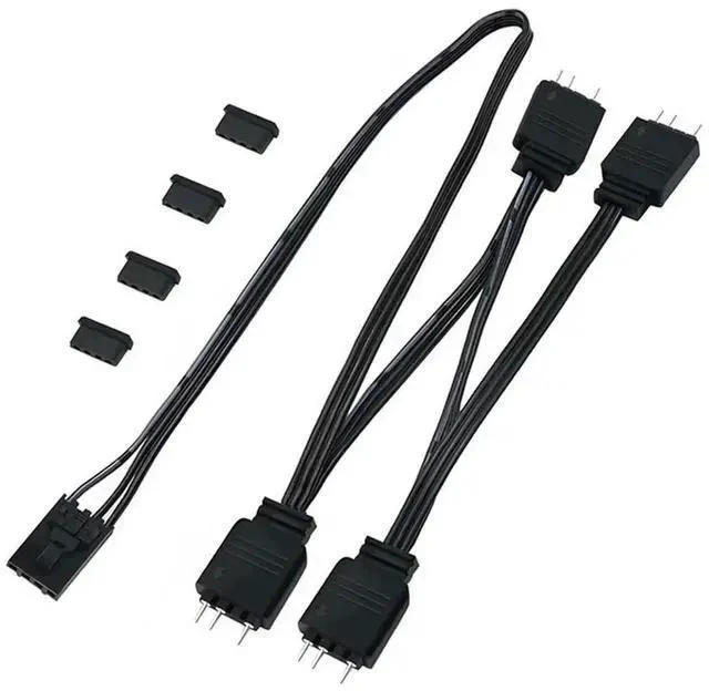 Main image of 1 to 4 ARGB Splitter Extension Cable Connect to 5V 3-Pin ARGB for Commander Core and ICUE Commander CORE XT-AB01