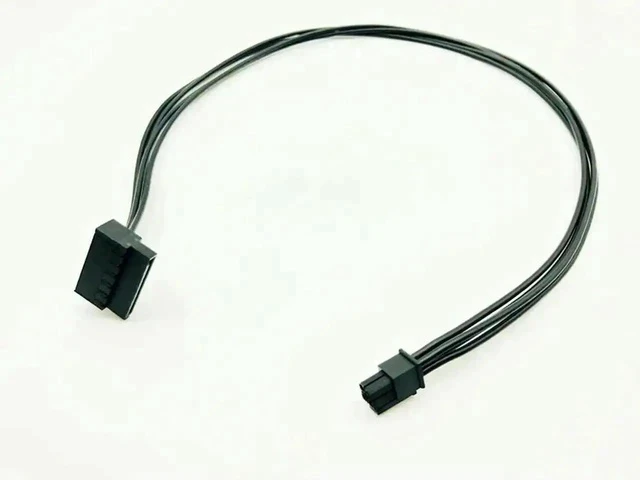 Alt view image 2 of 3 - 5 Pack 45CM Mini 4 Pin to 15Pin SATA Power Cable, Mini 4Pin Motherboard Converter Cord for Lenovo 510S 510A M410 M415 B250 Motherboard SSD HDD Power Supply