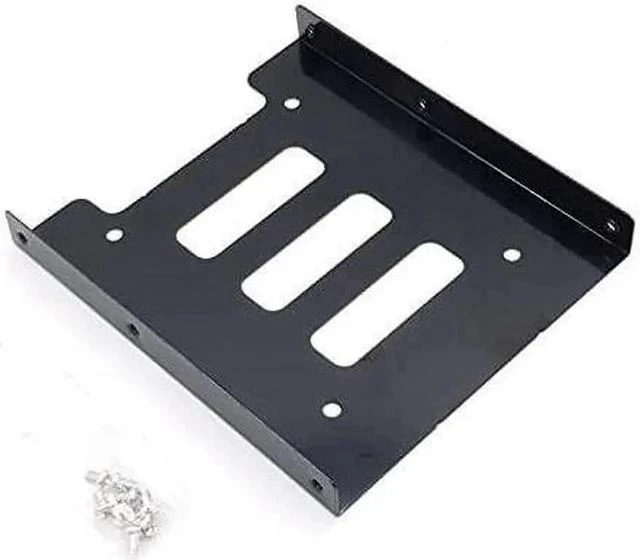 Alt view image 3 of 6 - 2.5 to 3.5 Inch Hard Disk Metal Bracket Adapter HDD Holder with IDE 4P Male to SATA 15 Pin Cable SATA 3.0 Cable for Desktop PCSSD Server (Blue)