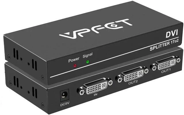 Main image of DVI Splitter 1 in 2 Out 2 Port Distribution Duplicator Supports Resolution up to 4K2K Automatically Copy EDID