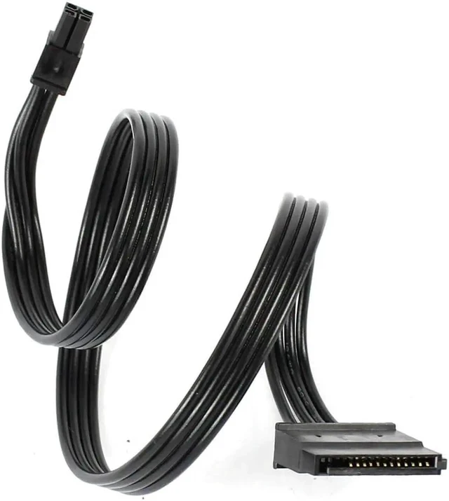 Alt view image 3 of 4 - PC Power Supply Cable Motherboard ATX Mini 4 Pin to SATA SSD for M410 M415 M425 B415 M610 M710 M4200R Motherboard 4P to 1 / Turn 2 SATA (Type 3 40cm)