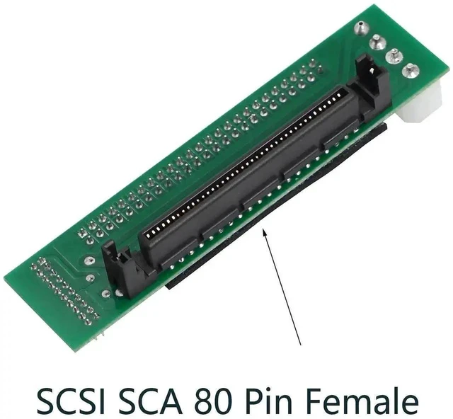 Alt view image 2 of 4 - SCA 80 Pin Female to IDE 50 Pin Male SCSI Hard Drive Adapter Converter, SCSI SCA80 to 50Pin IDE Interface Transfer Card for Vintage Server Hard Disk, Industrial Computer Storage Upgrade