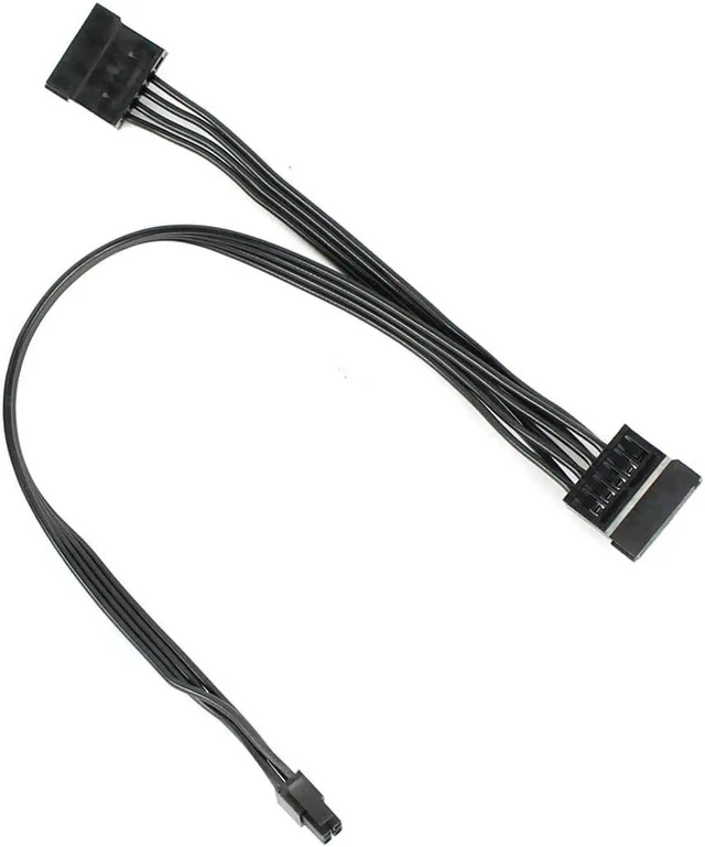 Alt view image 3 of 4 - PC Power Supply Cable Motherboard ATX Mini 4 Pin to SATA SSD for M410 M415 M425 B415 M610 M710 M4200R Motherboard 4P to 1 / Turn 2 SATA (Type 4 45cm)