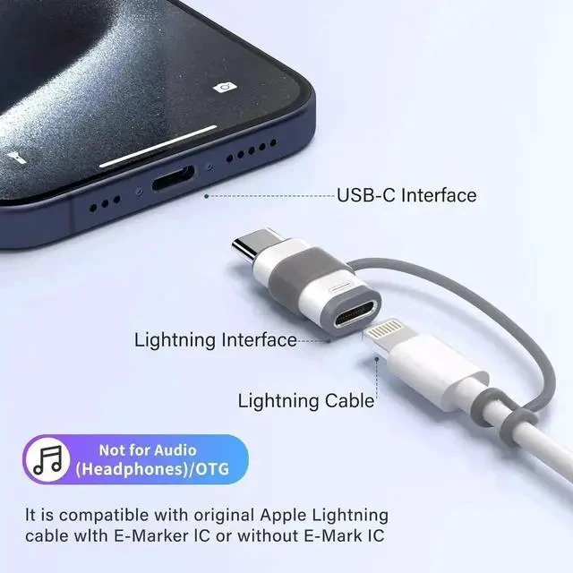 Alt view image 5 of 7 - 4 Pack Lightning to USB C Adapter for iPhone 15/16 Pro/16 Pro Max/Plus S24 iPad Air Nintendo Switch Fast Charging&Data Transfer Type C Charger Connector Cable for iPhone 16/15 Charger