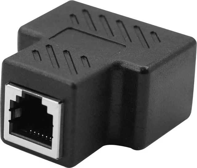 Alt view image 2 of 6 - Phone Jack Splitter RJ11 Female to 2 Female 6P6C Telephone Inline Coupler Telephone Extension Adapter for Landline Fax Machine (1 to 2) 2pcs