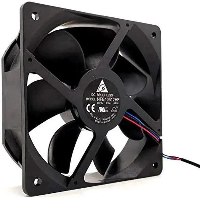 Alt view image 3 of 7 - Delta NFB10512HF 10532 DC12V 0.39A 3-Wire Cooling Fan, 105×105×32mm Dedicated Replacement Fan for Projectors