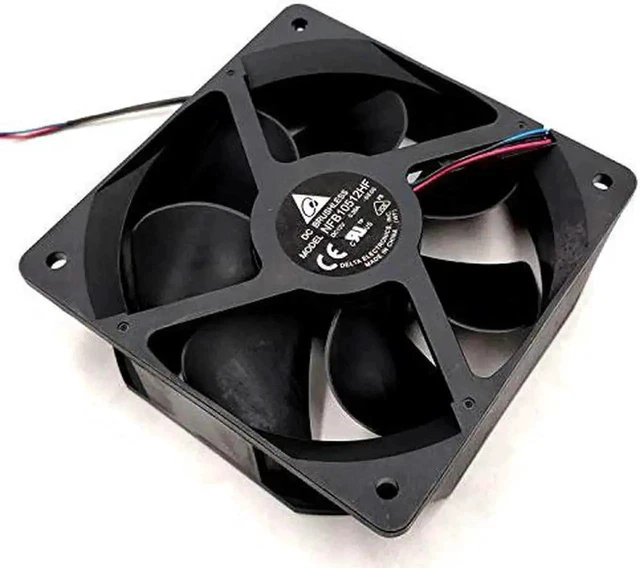 Alt view image 6 of 7 - Delta NFB10512HF 10532 DC12V 0.39A 3-Wire Cooling Fan, 105×105×32mm Dedicated Replacement Fan for Projectors