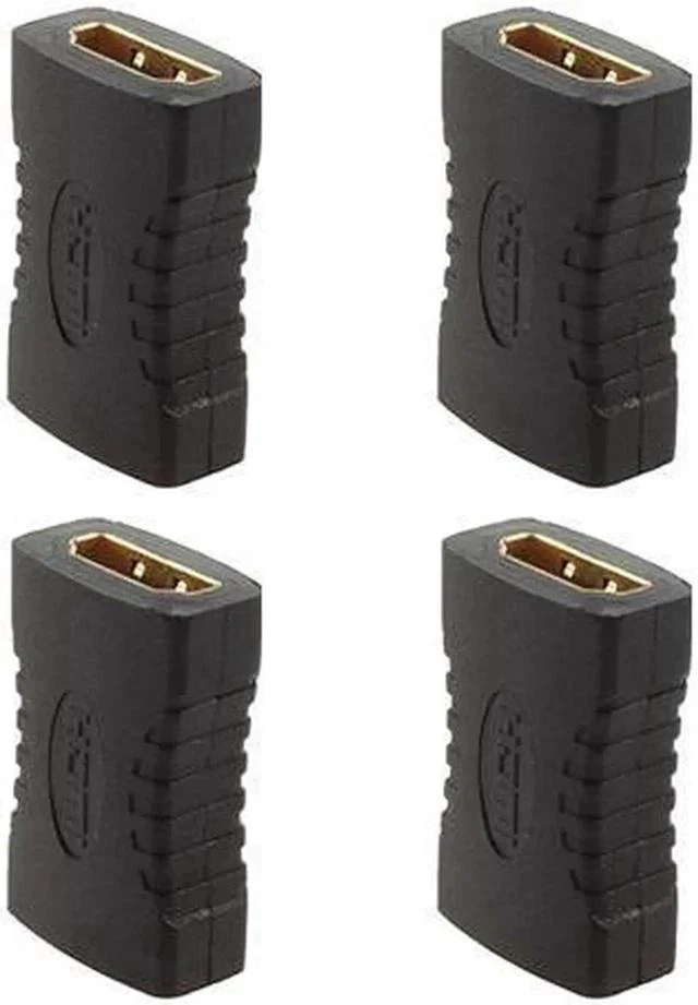 Main image of (4 Pack) HDMI Female to Female Adapter Gold Plated High Speed HDMI Female Coupler 3D&4K Resolution