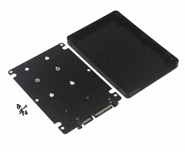 Alt view image 2 of 5 - Mini PCI-E mSATA SSD to 2.5" SATA Adapter Card with Case-Black