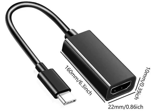 Alt view image 3 of 3 - USB-C to HDMI Compatible Cable, USB 3.1 Type-C to 4K HDMI Video Converter Cord for MacBook, Laptops, Desktops, HDTV Monitors