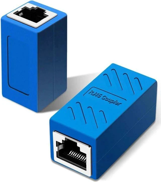 Alt view image 7 of 7 - 5 Pack Blue RJ45 Female to Female Ethernet Inline Coupler, Ethernet Extension Connector Compatible with Cat5e Cat6 Cat7 LAN Cables