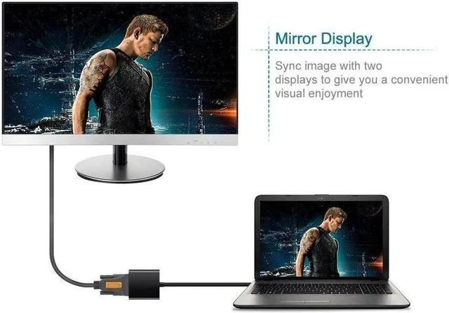 Alt view image 5 of 7 - USB 3.0 to VGA Adapter Converter Multi-Monitor Adapter Male to Female Connector Support Max Resolution 1080p 60Hz for USB-Enabled PC Laptop Windows 10/8.1/8/7/XP No Need CD Driver (Blue)