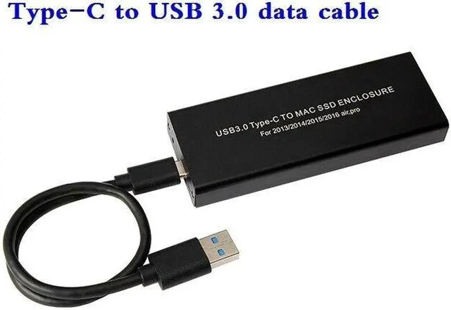 Alt view image 5 of 5 - Type-C USB3.0 to 16+12 Pin Enclosure for Macbook Air Pro 2013 2014 2015 Case