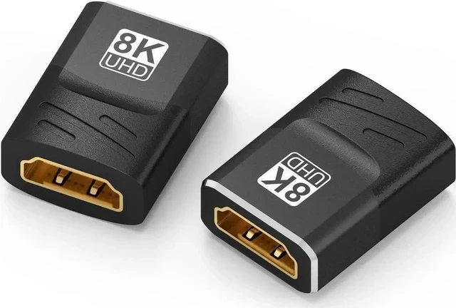 Alt view image 2 of 7 - 1 Pack HDMI 2.1 Female to Female Coupler, 48Gbps 8K@60Hz HDMI Extender Adapter Support 4K@144Hz 1080P for HDMI Cable Extension