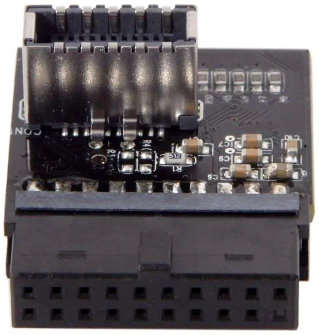 Main image of 19/20Pin Motherboard Header to USB 3.1 Type-E Front Panel Adapter with Built-in Signal Chip, Internal USB-C Front Panel Convertor for DIY PC Gaming Cases, ASUS, MSI, Gigabyte, Dell, HP, Lenovo Motherb