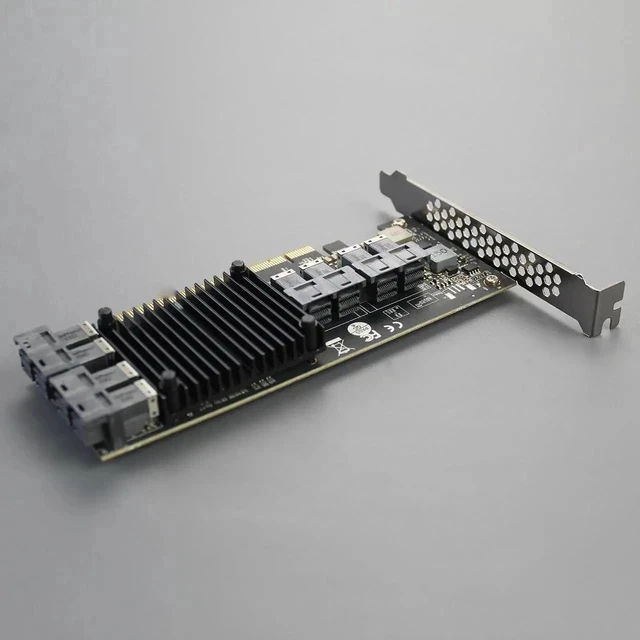 Alt view image 2 of 7 - ST538 8-Port SFF-8643 to PCIE 3.0 X16 Adapter Card with PEX8749 Controller for High-Density U.2/U.3/M.2 NVMe RAID Storage Solution