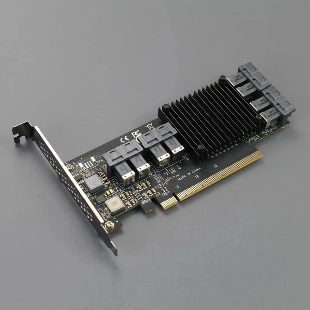 Alt view image 4 of 7 - ST538 8-Port SFF-8643 to PCIE 3.0 X16 Adapter Card with PEX8749 Controller for High-Density U.2/U.3/M.2 NVMe RAID Storage Solution
