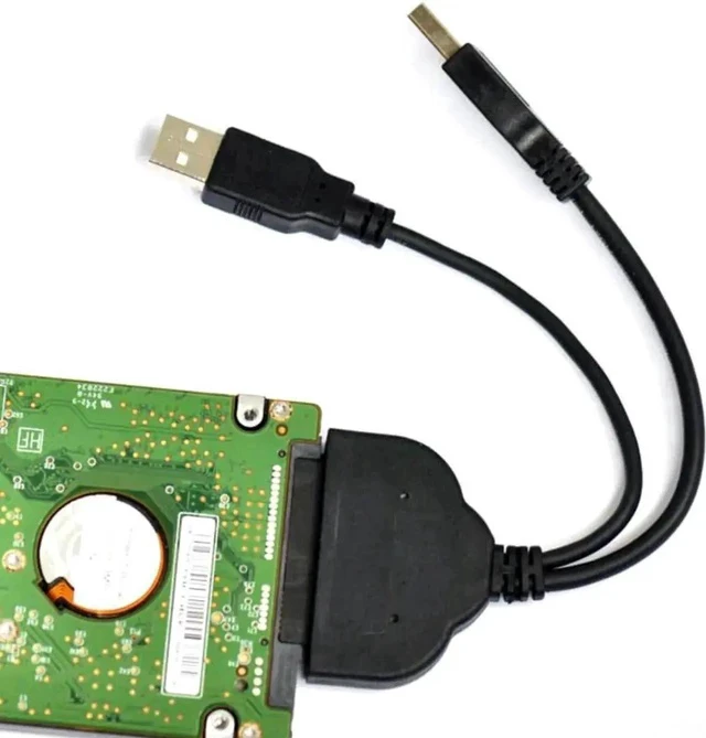 Alt view image 3 of 3 - 5V 2.5'' HDD USB 2.0 Power Cable Hard Disk Cable USB 3.0 Male to SATA 22Pin Female Cable for 2.5" SATA Hard Drive