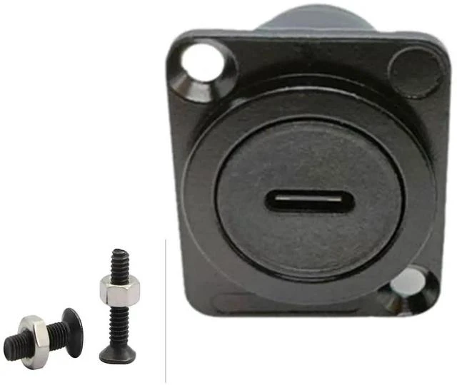 Main image of D Type Panel Mount Adapter Coupler USB Type C 3.1 Female to Female Panel Fixed Pass Through Module Extension Converter Data Transmission for Audio Video Network Equipment