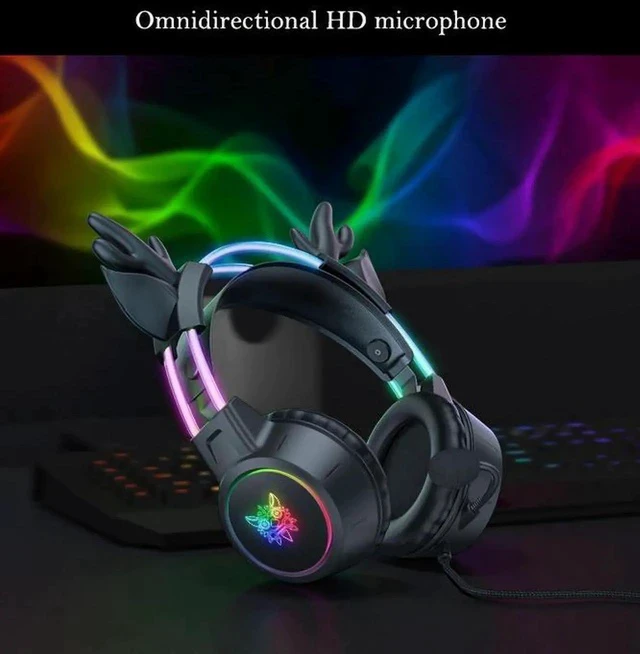 Alt view image 3 of 6 - Gemdeck RGB Cat Ear Headphone, Upgraded Wireless & Wired Gaming Headset with Attachable HD Microphone Black