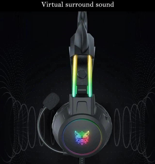 Alt view image 5 of 6 - Gemdeck RGB Cat Ear Headphone, Upgraded Wireless & Wired Gaming Headset with Attachable HD Microphone Black