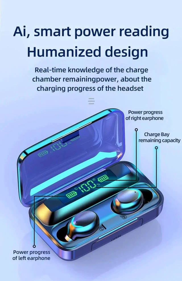 Alt view image 3 of 7 - Gemdeck Bluetooth Headphones Wireless Earbuds Touch Control with LED Charging Case