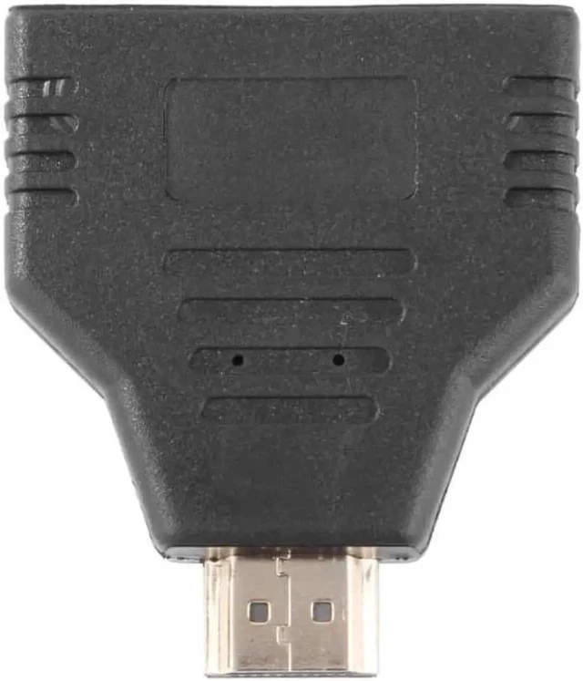 Alt view image 6 of 6 - 1 Pack 1080P HDMI Splitter Cable Adapter, Male to Dual Female 1 in 2 Out HDMI Mirror Extender for Synchronous Dual Display