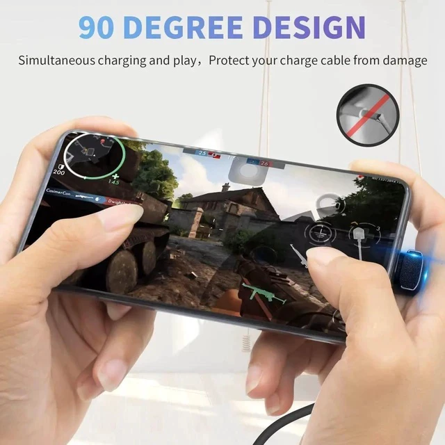 Alt view image 7 of 7 - USB C 90 Degree Adapter, 40Gbps, Right Angle USB C Male to Female, Supports 8K Video for iPad, MacBook, Tablet, Phone, 2 Pack