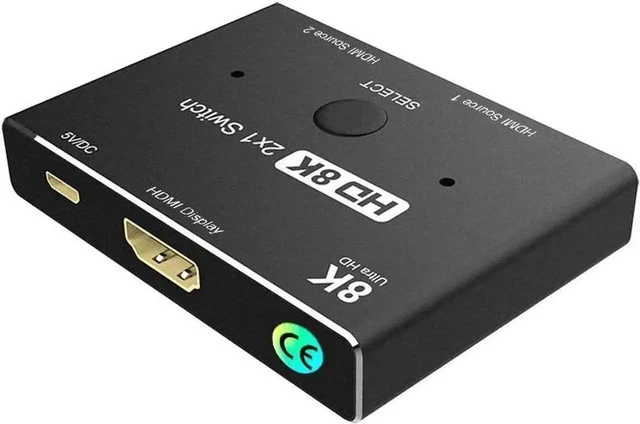 Alt view image 3 of 7 - HDMI 2.1 Directional Switch 2 in 1 Out 48Gbps 8K@60Hz 4K@120Hz Ultra High Speed Signal Converter Adapter