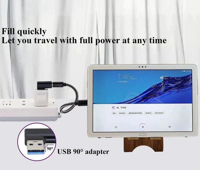 Alt view image 4 of 7 - 90 Degree USB C Female to USB 3.0 Male Adapter Right Angle USB Type C to USB 3.0 A Converter On The Go(OTG) for PC,Laptops,Power Banks,Chargers More USB and Type-C Devices (2 Pack-Black)