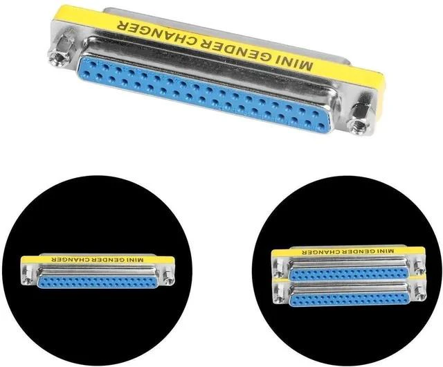 Alt view image 6 of 7 - 2 Pack DB37 Female to Female Gender Changer, D-SUB 37Pin Serial Cable Coupler Connector for Industrial Control, Testing & Storage Equipment2 Pack DB37 Female to Female Gender Changer, D-SUB 37Pin Seri