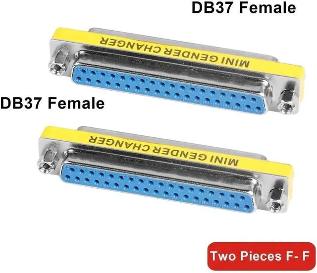 Alt view image 7 of 7 - 2 Pack DB37 Female to Female Gender Changer, D-SUB 37Pin Serial Cable Coupler Connector for Industrial Control, Testing & Storage Equipment2 Pack DB37 Female to Female Gender Changer, D-SUB 37Pin Seri