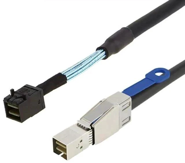 Alt view image 3 of 5 - 3M Mini SAS HD Cable with Built-in IC Chip, SFF-8644 External to SFF-8643 Internal SAS 3.0 12Gbps Server Interconnect Cable, 28AWG Pure Copper Wire for RAID Storage Arrays